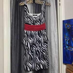 Zebra print, party dress, Large